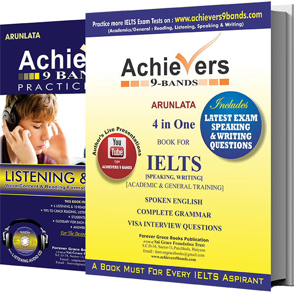 ACHIEVERS IELTS SPECIAL COMBO OFFER INCLUDES 9 BANDS SPEAKING, WRITING AND LISTENING, READING